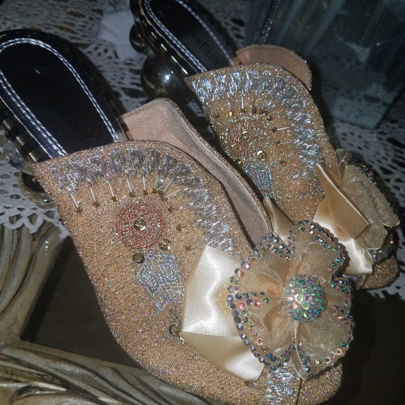 One of a kind Exotic Peep Toe Heels - Picture 4 of 8